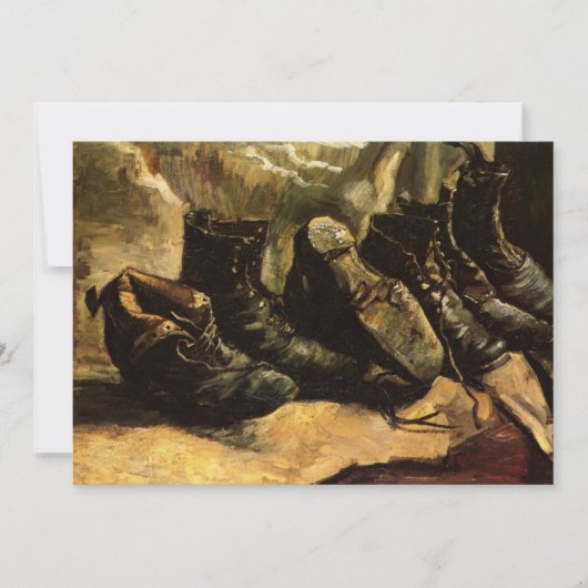 Carte Trois paires de chaussures par Vincent van Gogh (Devant)