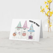 Carte Trois petits fantômes (Fleur jaune)