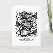 Carte Trois poissons (Dos)