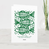 Carte Trois poissons - Forest Green (Dos)