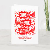 Carte Trois poissons - Rouge (Dos)