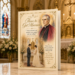 Carte Trois pour se marier Bénédictions de mariage catho