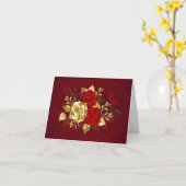 Carte Trois Roses de bijoux (Fleur jaune)