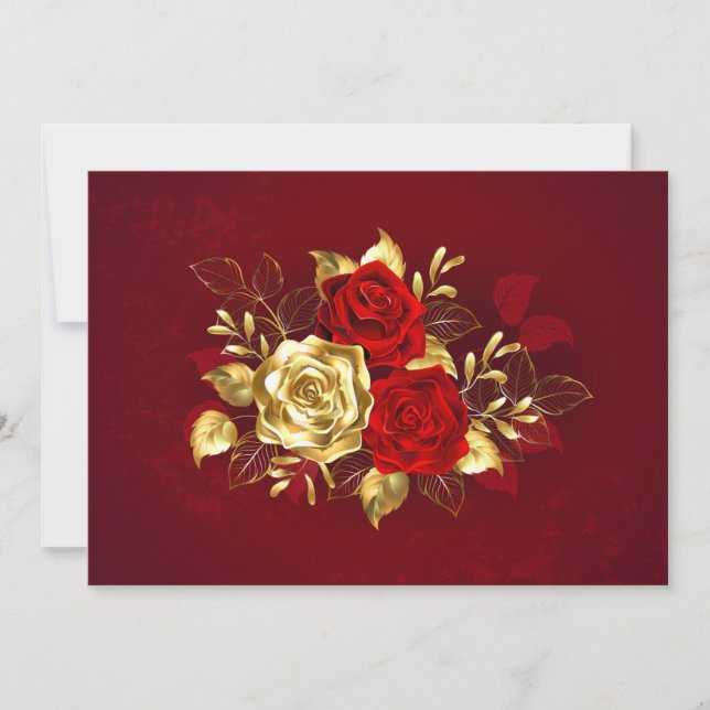 Carte Trois Roses de bijoux (Devant)