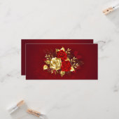 Carte Trois Roses de bijoux (Devant/Arrière en situation)