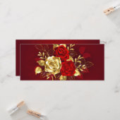 Carte Trois Roses de bijoux (Devant/Arrière en situation)