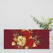 Carte Trois Roses de bijoux (Debout devant)