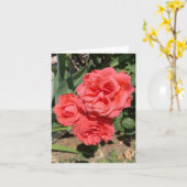 Carte Trois roses roses photo (Fleur jaune)