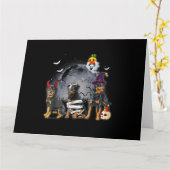 Carte Trois Rottweilers Satan Sorcière Momie Costume Hal (Fleur jaune)
