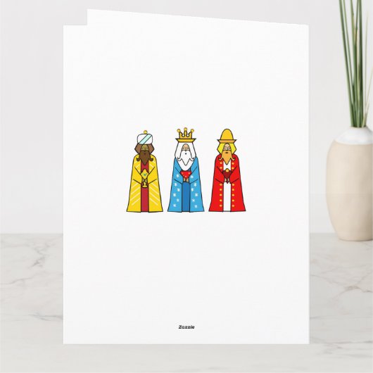 Carte Trois Sages sur Fond Bleu Clair (Dos)