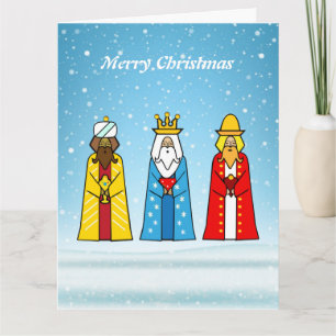 Carte Trois Sages sur fond bleu clair
