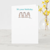 CARTE TROIS SINGES (Fleur jaune)