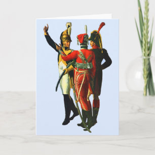 Carte trois soldats français vers 1800