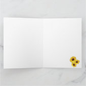 Carte Trois Sunflowers Design Blank Grey Card (Intérieur)