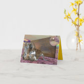 Carte Trois tigres (Fleur jaune)