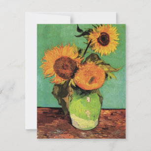 Carte Trois tournesols dans un vase par Vincent van Gogh