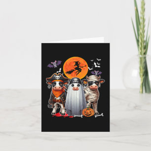 Carte Trois Vaches mignonnes Cosplay Pirate Boo maman Ha