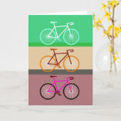 Carte Trois vélos (Fleur jaune)