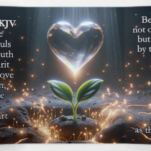 Carte Trois Volets 1 Peter 1:22-25 KJV Tract - Coeur pur et semences