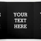 Carte Trois Volets Ajouter votre propre texte personnalisé ici noir e (Intérieur au milieu)