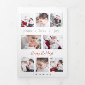 Carte Trois Volets Amour Moderne Joy Paix Multiphoto (Page de couverture)