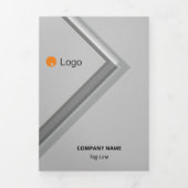 Carte Trois Volets Angles rétro-géométriques monochromatiques logique (Page de couverture)