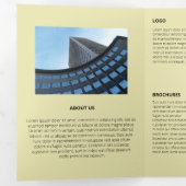 Carte Trois Volets Angles rétro-géométriques monochromatiques logique (Intérieur en premier)