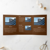 Carte Trois Volets Angles rétro-géométriques monochromatiques logique (Intérieur)