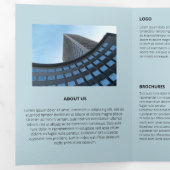 Carte Trois Volets Angles rétro-géométriques monochromatiques logique (Intérieur en premier)