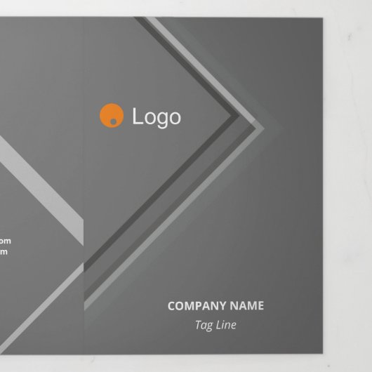 Carte Trois Volets Angles rétro-géométriques monochromatiques logique (Page de couverture)