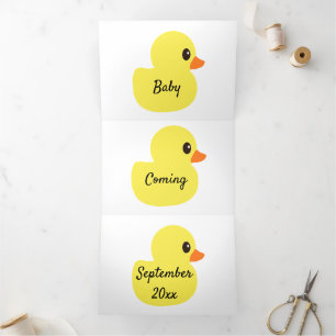 Carte Trois Volets Annonces de bébé en caoutchouc