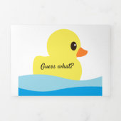 Carte Trois Volets Annonces de bébé en caoutchouc (Page de couverture)