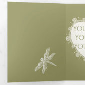 Carte Trois Volets aquarelle de peinture de rainures sur soie (Intérieur en premier)