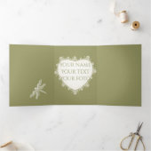 Carte Trois Volets aquarelle de peinture de rainures sur soie (Intérieur)