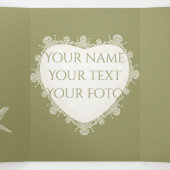 Carte Trois Volets aquarelle de peinture de rainures sur soie (Intérieur au milieu)