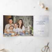 Carte Trois Volets Aquarelle hiver Accueil Noël Salutations (Intérieur)