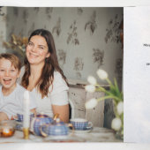 Carte Trois Volets Aquarelle hiver Accueil Noël Salutations (Intérieur au milieu)