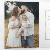 Carte Trois Volets Arche minimale élégante en ligne or 3 photos (Intérieur en premier)