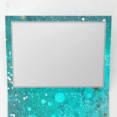 Carte Trois Volets Arrière - plan à huile Turquoise de la menthe (Intérieur en premier)