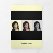 Carte Trois Volets Artiste moderne jaune classique Vue d'ensemble (Page de couverture)