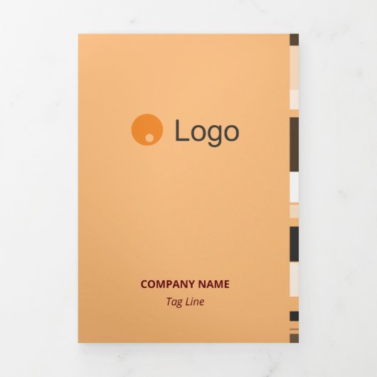 Carte Trois Volets Bandes latérales plates de la structure monochroma (Page de couverture)