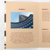 Carte Trois Volets Bandes latérales plates de la structure monochroma (Intérieur en premier)