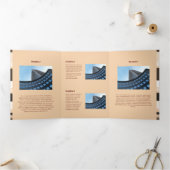 Carte Trois Volets Bandes latérales plates de la structure monochroma (Intérieur)