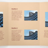 Carte Trois Volets Bandes latérales plates de la structure monochroma (Intérieur au milieu)