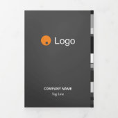 Carte Trois Volets Bandes latérales plates de la structure monochroma (Page de couverture)