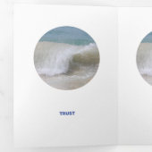 Carte Trois Volets Bleu Affable Noir et Blanc Neige (Intérieur en premier)