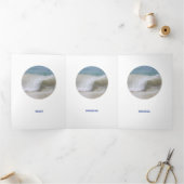 Carte Trois Volets Bleu Affable Noir et Blanc Neige (Intérieur)