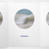 Carte Trois Volets Bleu Affable Noir et Blanc Neige (Intérieur au milieu)