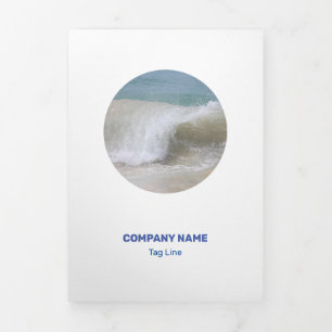 Carte Trois Volets Bleu Affable Noir et Blanc Neige