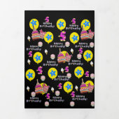 Carte Trois Volets Bonne 5e carte d'anniversaire, #5 Noir (Page de couverture)